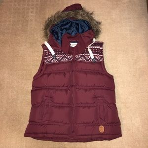 Tokyo Laundry Burgundy Puff Vest